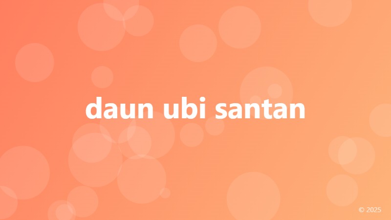 daun ubi santan